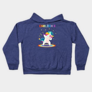 8th birthday unicorn Kids Hoodie